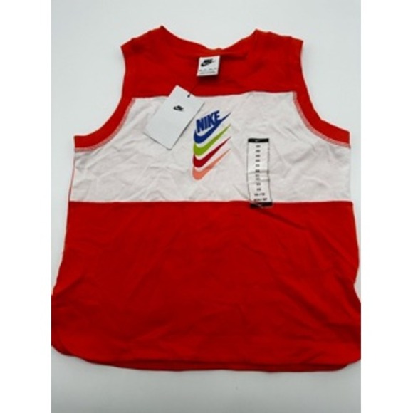Nike Other - Nike Kids Red White‎ Color Block Sleeveless Tank Top XS